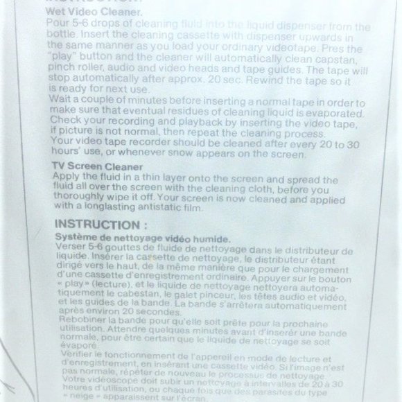 Beta Machine Video & TV CLEANING Set Vhs Tapes Vintage Beta Tape Vintage TV - Picture 7 of 7